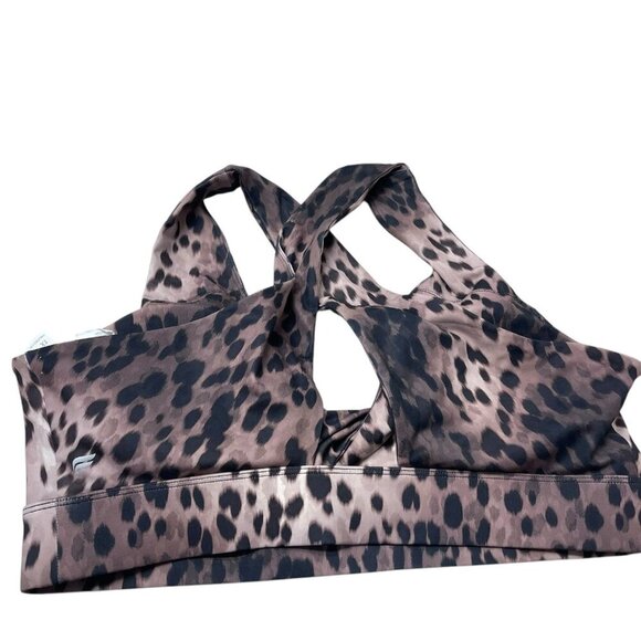 Fabletics Oasis Twist-Front Sports Bra Animal Print Plus Size 1X 16/18 - Picture 5 of 9
